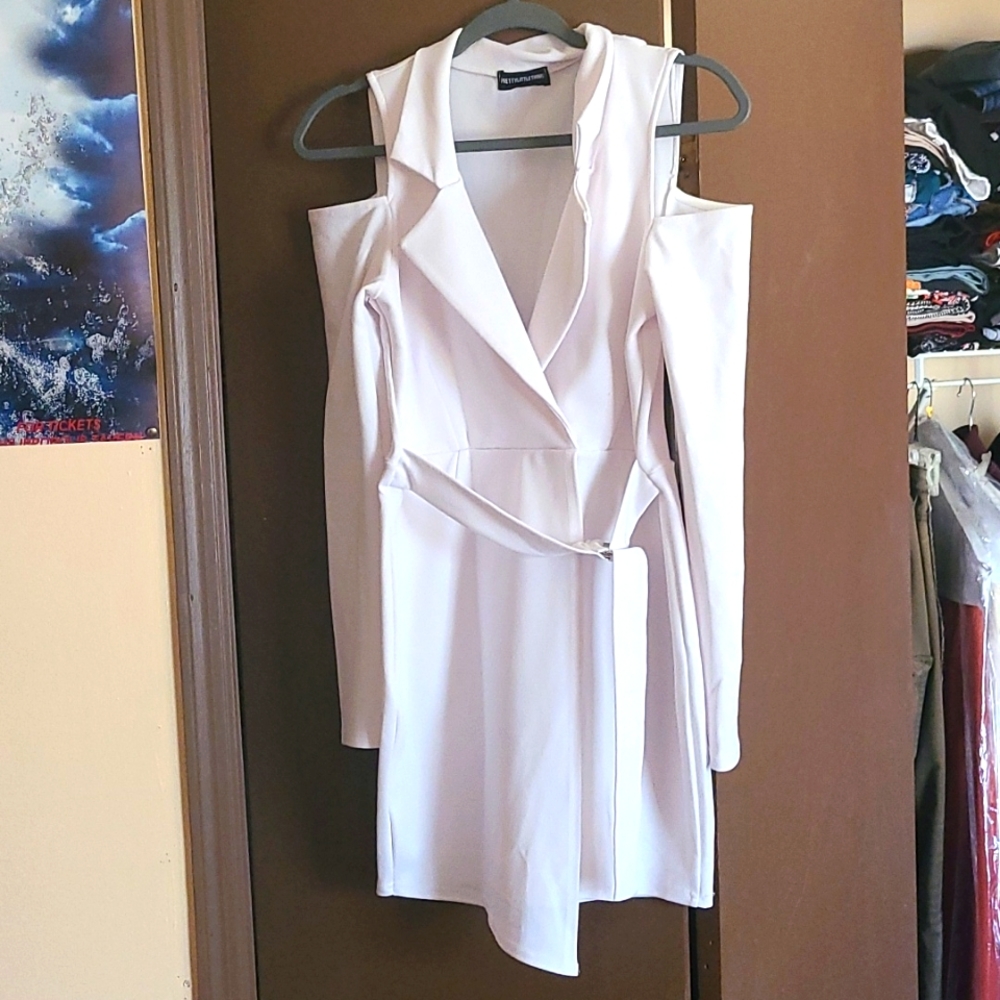 PrettyLittleThing white dress